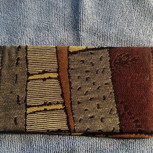 Handmade Checkbook Cover multicolor browns